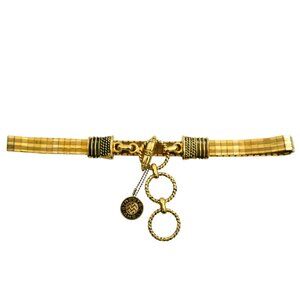 vtg STREETS AHEAD Metal chain belt w Toggle fits S